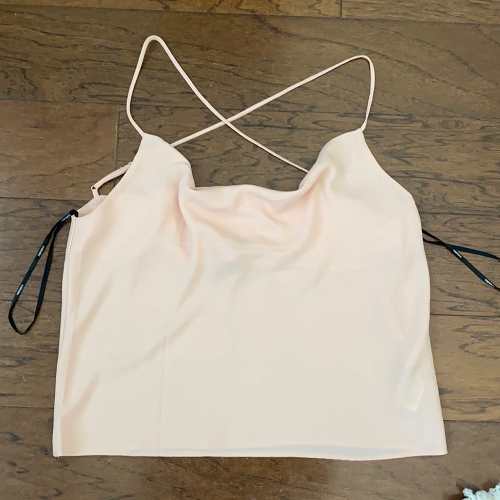 Light Pink Cowl Neck Blouse